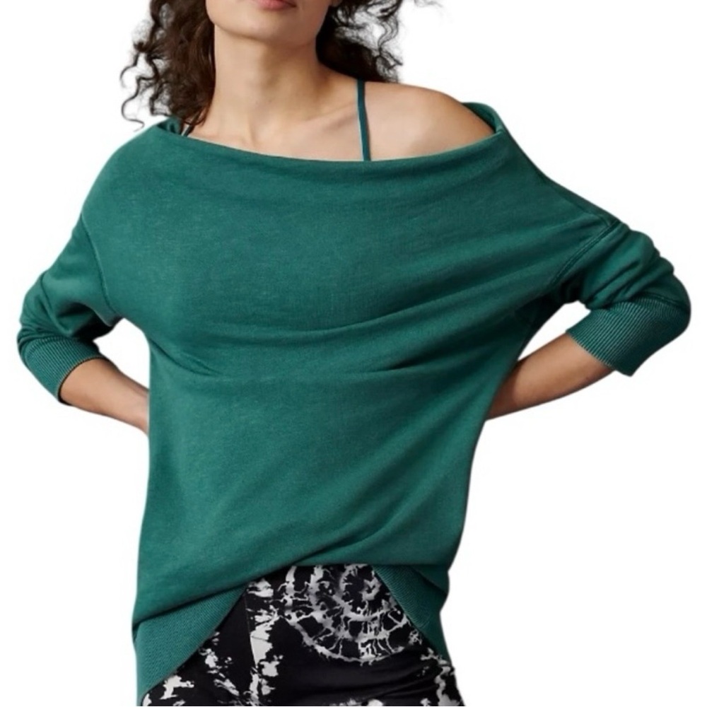 Anthropologie Pilcro Donna Oversized Boatneck Sweatshirt Tunic